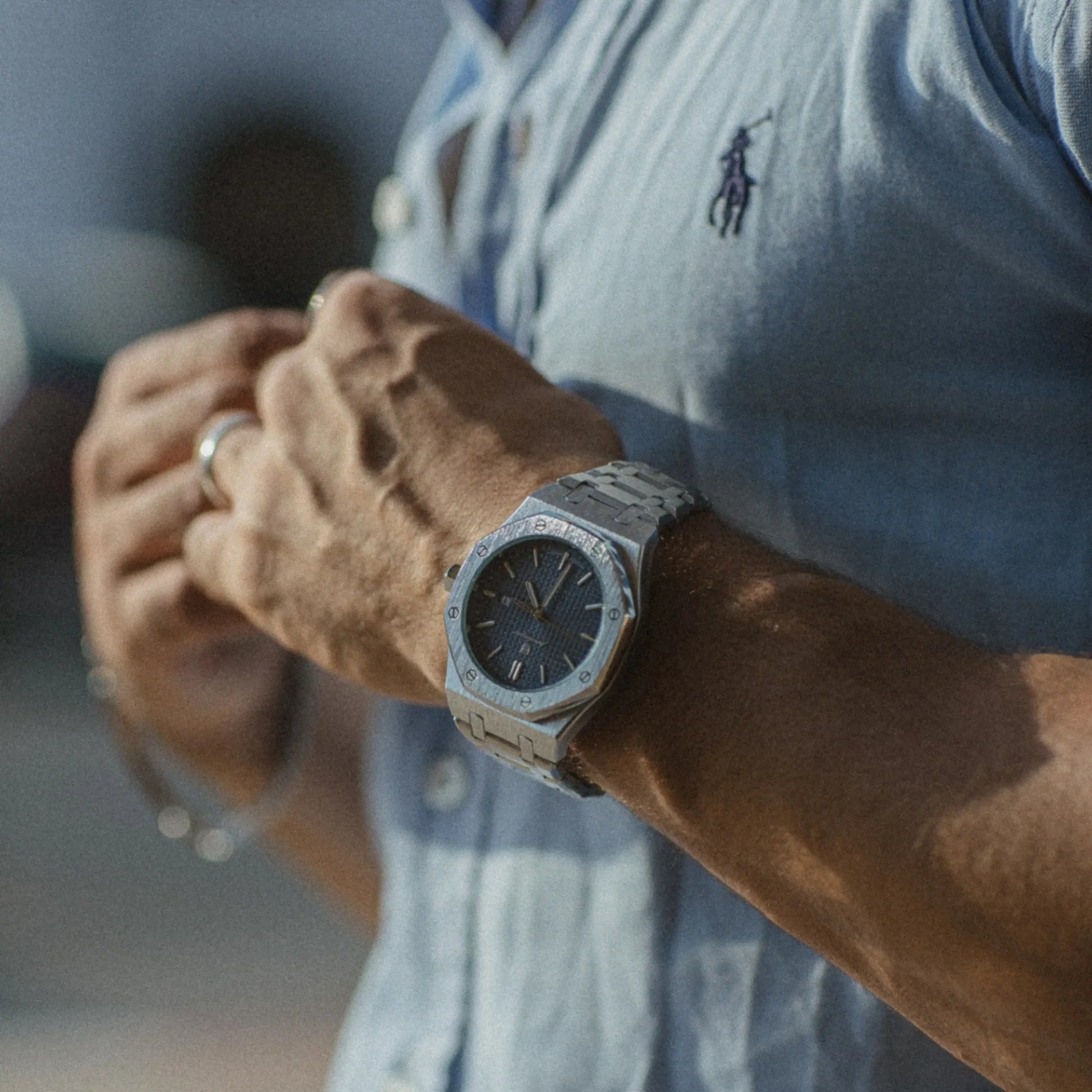 Klassische Herrenuhr | Silber und Edelstahl